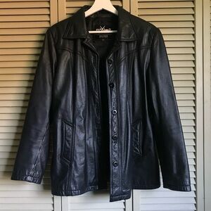 Maxima wilsons vintage black leather jacket